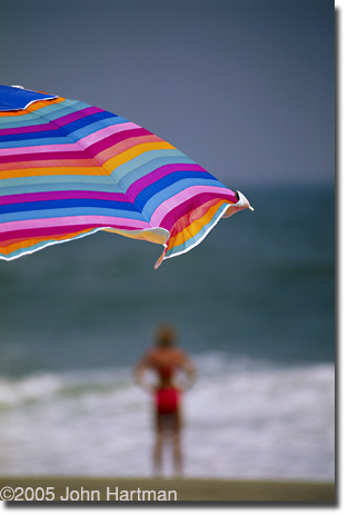 "Umbrella and Girl" photograph